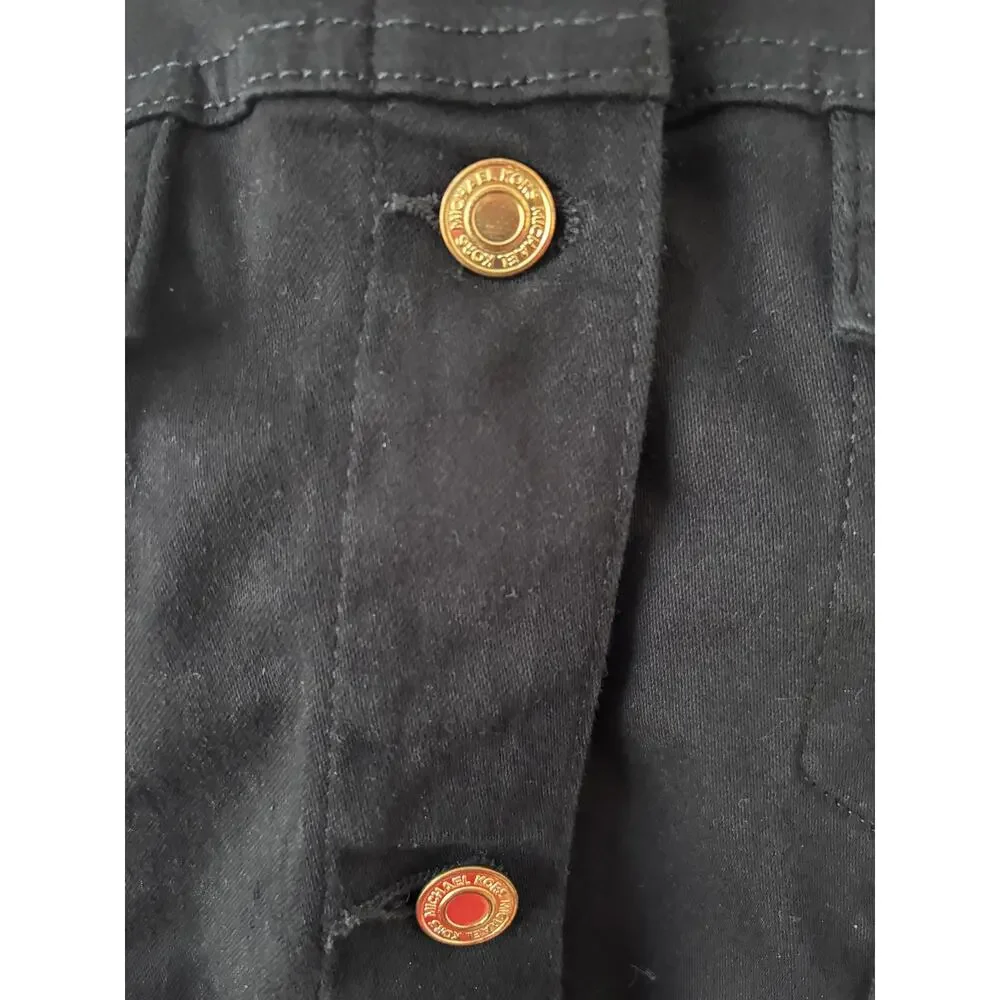 Michael Kors - Pre-Owned Black Cotton Denim Jacket Size XL